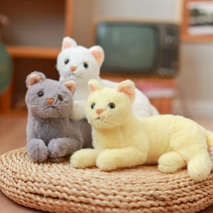 ตุ๊กตาแมวนุ่มนิ่มน่ารักมาพร้อมกับลูกแมวของเล่นตุ๊กตาของขวัญวันเกิดสำหรับเด็ก - Product Image 4