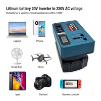 Onduleur de batterie au Lithium rechargeable pour outils électriques 18V 21V converti en convertisseur de DC-AV d'opération extérieure portable AC220V/DC5V/12V