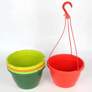 Hot Selling Cheap Colorful Plastic Hanging Flower Pot Wholesale