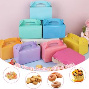 Boîtes à friandises personnalisées en couleur, en vrac, 24 pièces, boîtes à friandises en papier arc-en-ciel, en stock, pour les fêtes d'anniversaire des enfants, emballage de cadeaux - Product Image 5