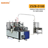 ZB-D 75-90 pcs/min Machine de tasse de papier peint à double ondulation automatique à grande vitesse