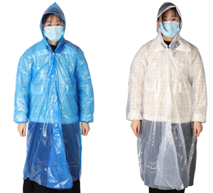 Rainday dày PE không thấm nước mưa mặc cho người lớn XL rõ ràng dùng một lần mưa cho Poncho cho đi bộ đường dài và du lịch cho bé trai và bé gái - Product Image 2