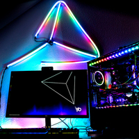 5v couleur de Rêve carte mère A-RGB 3Pin PC Ordinateur Cas 400mm x 2 néon a mené la bande