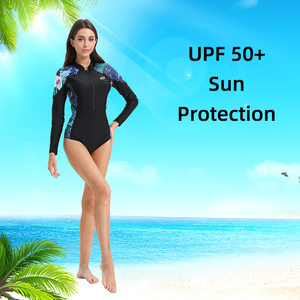 Maillots de bain personnalisés pour la plage, le surf et la natation, protection <span class=keywords><strong>UV</strong></span>/soleil, vêtements de bain pour femmes, UPF 50+, manches longues, rash guard - Product Image 2