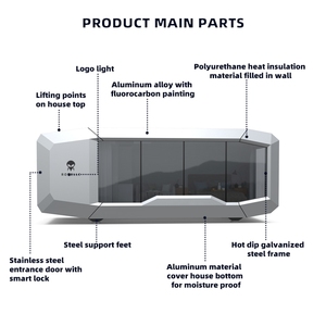 Casa Mobile modulare di lusso prefabbricata resistente alle intemperie per esterno cabina capsula intelligente <span class=keywords><strong>a</strong></span> comando vocale - Product Image 3