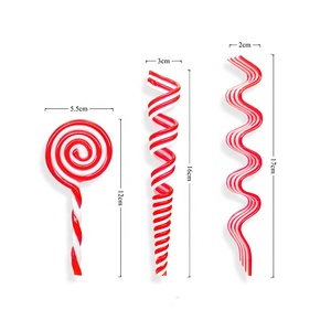 Arbre de noël suspendu décor canne à <span class=keywords><strong>sucre</strong></span> rouge blanc bonbons sucette ornements pour la fête à la maison nouvel an cadeau jouets pour enfants - Product Image 6