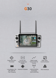 Télécommande Skydroid G30 G20 pour drone, processeur 6nm, double bande <span class=keywords><strong>2</strong></span>.4GHz 5.8GHz, écran HD <span class=keywords><strong>10</strong></span>.1 pouces, transmission d'image 30KM - Product Image 6