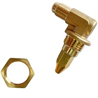 Coude en laiton fileté à gauche G1/4 "-19, buse à gaz de 0,95 mm, connecteur à filetage inversé pour four à gaz et barbecue
