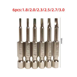 Yunbei Yb Triangular <b>Screwdriver</b> <b>Bits</b> 6 Pc <b>Set</b> 1/4 Inch Shank Silver Electric Tool <b>Bit</b> - Product Image 5