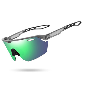 Lunettes de soleil sportives unisexes surdimensionnées en PC, logo personnalisé, protection UV400, coupe-vent, pour course à pied et cyclisme - Product Image 4