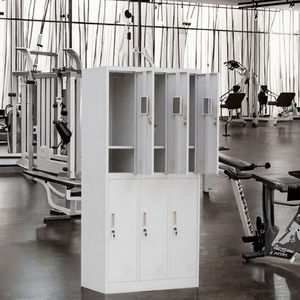 कर्मचारियों के काम कपड़े के भंडारण के लिए कोड लॉक वॉल-माउंटेड नॉक-डाउन डिजाइन के साथ टेंगल 6-डोर स्टील लॉकर - Product Image 3