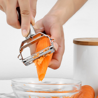 Multifunctionele Roestvrijstalen Keukengadget Julienne & Aardappelschiller Voor Groenten En Fruit Metalen Komkommerschiller
