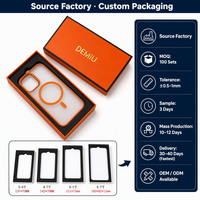 Boîte d'accessoires électriques de luxe avec logo personnalisé OEM, boîte cadeau pour smartphone orange, boîte de rangement en carton avec insert en EVA