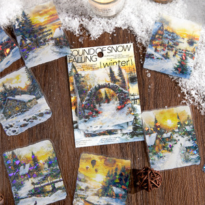 10 autocollants par paquet, incluant le son <span class=keywords><strong>de</strong></span> <span class=keywords><strong>la</strong></span> <span class=keywords><strong>neige</strong></span> qui tombe, une série <span class=keywords><strong>de</strong></span> motifs et décorations <span class=keywords><strong>de</strong></span> paysages - Product Image 4