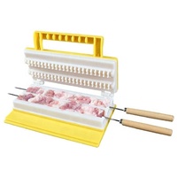 Nouvel Outil Innovant pour Brochettes de Barbecue en Plastique : Spatule et Pince, Résistant à la Chaleur, Facile à Nettoyer, Conçu pour la Sécurité Alimentaire