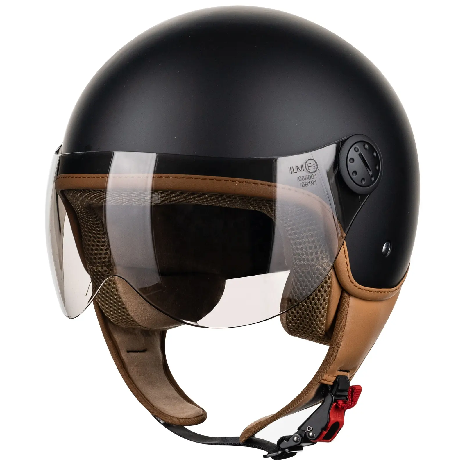ILM 3/4オープンフェイスオートバイヘルメット女性用男性レトロモペットスクータークルーザーカスコヴィンテージハーフヘルメットDOTECEモデルB-100E