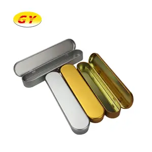 Spot wholesale metal tin box pencil case rectangle pen empty pencil in tin box