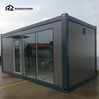 Maisons préfabriquées modulaires, mini-maisons mobiles en conteneurs, unités de logement préfabriquées modernes en verre