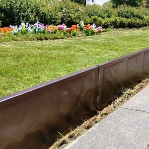 <span class=keywords><strong>Bordure</strong></span> de jardin décorative flexible en acier métallique revêtu de poudre bronze et crème, <span class=keywords><strong>hauteur</strong></span> 24 <span class=keywords><strong>cm</strong></span> - Product Image 1