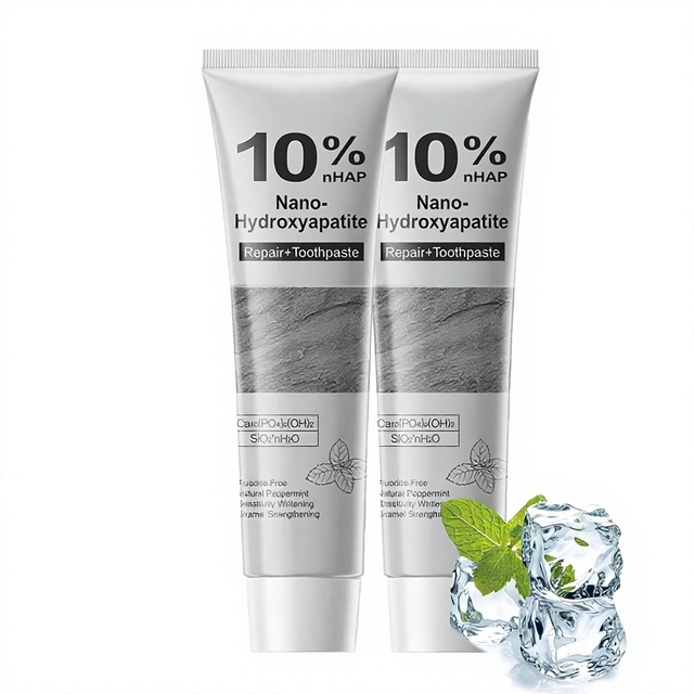 10% Nano Hydroxyapatite Natural Fluoride-Free Gentle Sensitive Teeth Strengthens Enamel Freshens Hydroxyapatite Toothpaste