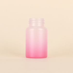 Bouteille en plastique PET à large ouverture avec couvercle cylindrique en plastique rose à bonne étanchéité pour aliments secs et fruits, personnalisation possible - Product Image 3