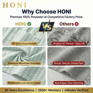 Ensemble de literie en microfibre HONI 90 g/m², léger, résistant aux plis, 3 pièces - Product Image 6