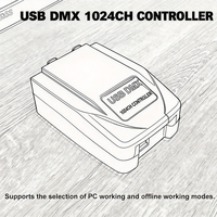 Signal d'interface DMX USB Igreslite décodé pour contrôleur d'éclairage DMX logiciel 1024CH