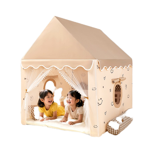 <span class=keywords><strong>Tente</strong></span> de jeu intérieure en plastique pour enfants avec lit séparé pour garçons et filles, château de jeu pour bébé, base secrète - Product Image 1