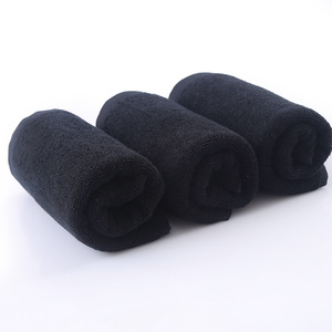 Nhãn Hiệu Riêng 100% Bông Màu Đen Khăn Biểu Tượng Tùy Chỉnh Mặt Khăn Tắm Sang Trọng Khăn Cho Tiệm Cắt Tóc Vẻ Đẹp Khách Sạn Spa Salon - Product Image 2