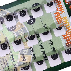 Patrones de 1 Ventana de alta definición <span class=keywords><strong>Entradas</strong></span> abiertas Impresión digital Win Pull Tab Tarjetas para sorteos de lotería Bingo Pull Tab Ticket - Product Image 5