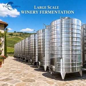 Fermenteur à vin rouge grande capacité Tonsen 10000L 20000L en acier inoxydable à double enveloppe pour vignobles commerciaux et brasseries Ts-2000 - Product Image 3