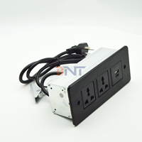 Universal 2 AC-Steckdosen 16A Nennstrom IP44 Verdeckte Schublade Tabletop-Steckdose USB A C Ladeans chlüsse EU/US/AU-Stecker