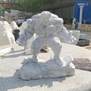 Nuevo diseño actual Escultura de mármol verde pulido Papel de superhéroe 350mm <span class=keywords><strong>Hulk</strong></span> - Product Image 3