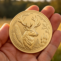 Pièce de monnaie commémorative de collection OEM en métal plaqué or 3D en relief, personnalisée par le fabricant, avec logo gravé et impression UV, émail.