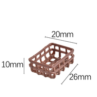 Panier de rangement en plastique 26*20mm pour la décoration de paysages miniatures DIY, technologie d'impression 3D
