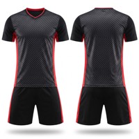 Conjunto de Uniforme de Fútbol Personalizado por Sublimación, Impresión con Efecto Pincel, Uniforme de Fútbol de Secado Rápido y Transpirable, OEM, para Clubes y Equipos, MOQ 1 Pieza