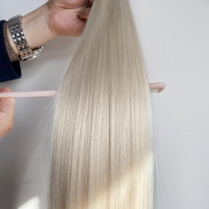 Blond cendré personnalisable 1g par brin I Tip Extensions de cheveux vrais Remy cheveux humains trame unique cheveux chinois - Product Image 4