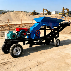 Petit concasseur à marteaux diesel portable certifié CE, fonctionnement fluide, faible vibration, pour le traitement des carrières de pierres et l'utilisation domestique - Product Image 2