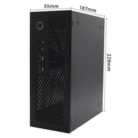 Boîtier de jeu ITX personnalisé en alliage d'aluminium, mini-ordinateur de bureau compatible avec les cartes mères ITX