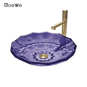 <span class=keywords><strong>Lavabo</strong></span> de vidrio transparente <span class=keywords><strong>verde</strong></span> claro de 10mm de espesor de nuevo diseño para uso en hoteles o hogares - Product Image 3