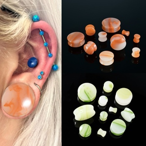 Anting-anting tusuk berongga dari batu alam Freya, perhiasan tubuh, perhiasan tren untuk pernikahan dan pertunangan. - Product Image 2