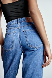 <span class=keywords><strong>Jean</strong></span> <span class=keywords><strong>mom</strong></span> en denim de bonne qualité pour femme, <span class=keywords><strong>taille</strong></span> <span class=keywords><strong>haute</strong></span>, couleur unie, cheville fuselée, nouveau modèle de <span class=keywords><strong>jean</strong></span> - Product Image 5