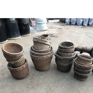 Cesta <span class=keywords><strong>de</strong></span> <span class=keywords><strong>mimbre</strong></span> tejida hecha a mano para el hogar, <span class=keywords><strong>mimbre</strong></span> antiguo Natural chino, <span class=keywords><strong>con</strong></span> asa - Product Image 5