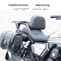 Sissy bar pliable pour moto, support lombaire pour passager avec porte-bagages en alliage d'aluminium pour cruiser 250cc