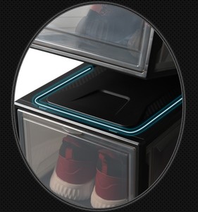 Boîtes de rangement empilables en plastique transparent, organiseur de tiroir à ouverture frontale, boîte à chaussures en acrylique - Product Image 5