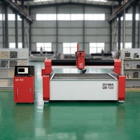 Cortadora de chorro de agua CNC de 5 ejes de alta precisión con motor y bomba, recorrido de mesa de 2000x1500x150mm, 380V 37KW, venta directa de fábrica