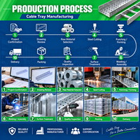 Cheminées de câbles perforées en acier inoxydable galvanisé pour la construction industrielle, avec différentes options de largeur et de hauteur pour le câblage