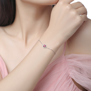 Bracelet en argent sterling 925 pour femme, moissanite rose, design moderne, bijoux fins pour femme, meilleur cadeau pour la fête, en stock - Product Image 6