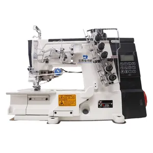 Máquina de costura overlock elétrica profissional de alta velocidade para venda de roupas, máquina de costura industrial de couro com 4 fios