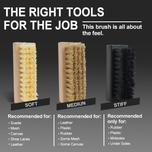Cepillo Multiusos para Zapatos, Cepillos Duros, Suaves y Medianos, Bolsa de Lavado para Zapatillas, para Limpiar Zapatos de Cuero, Lona y Gamuza - Product Image 4